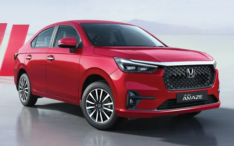 Honda Amaze 2025 – 1.2L petrol engine, 416L boot space and price starting at ₹ 8.14 lakh