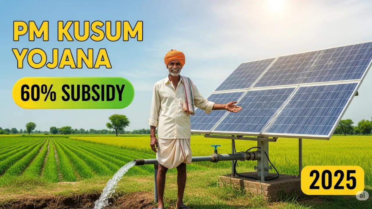 PM Kusum Yojana 2025: 60% subsidy on solar pumps to farmers – form filling starts