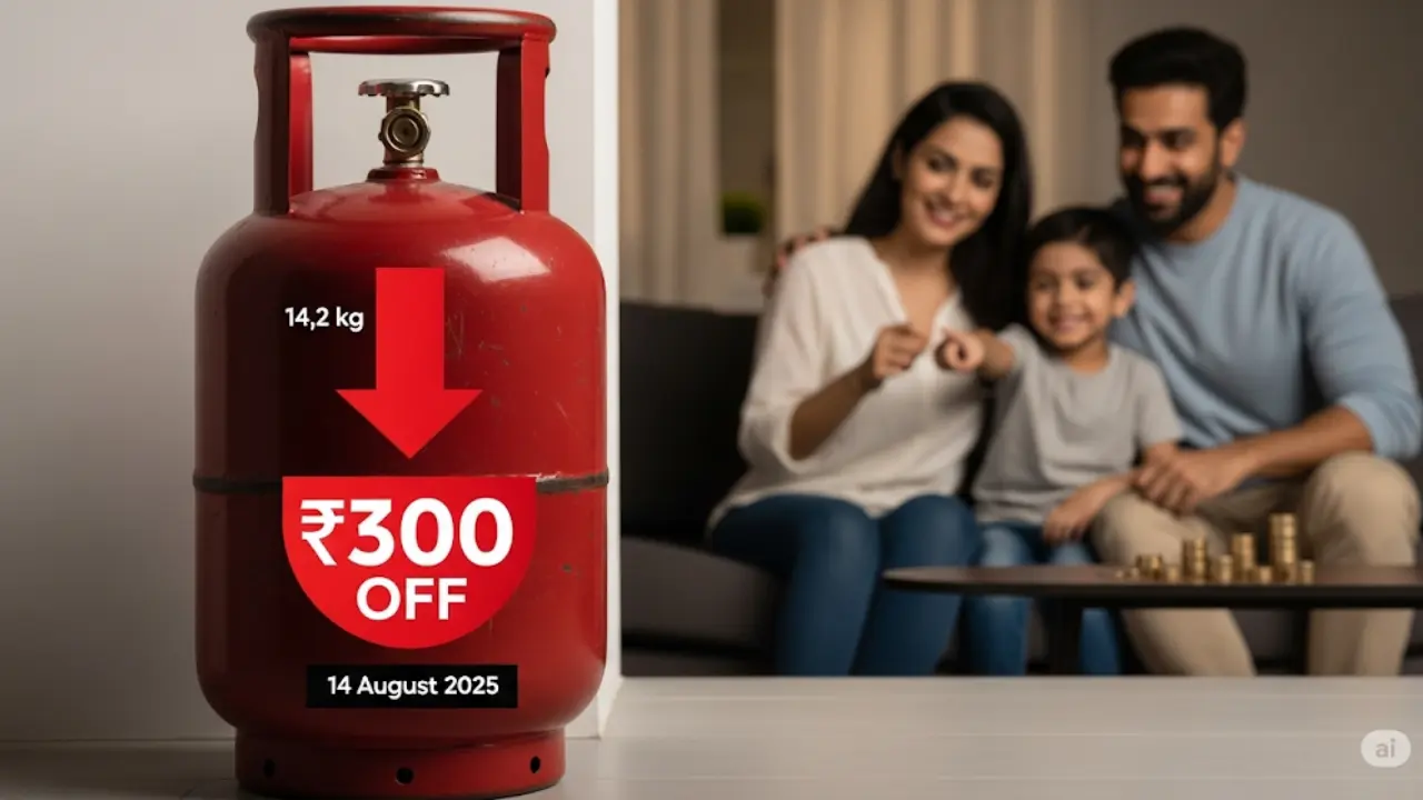 LPG Cylinder Price 14 August 2025: 14.2Kg gas cylinder cheaper by ₹ 300,